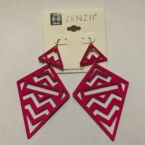 Zenzii cutout Aztec earrings